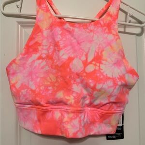 Tie-Dye Pink and Orange Crop Top